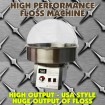 Silver Fairy Floss Machine with Bubble - HIGH OUTPUT - No Starter Kit