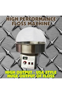 Silver Fairy Floss Machine - HIGH OUTPUT with 400 Starter kit and Bubble