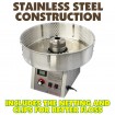 Silver Fairy Floss Machine with Bubble - HIGH OUTPUT - No Starter Kit