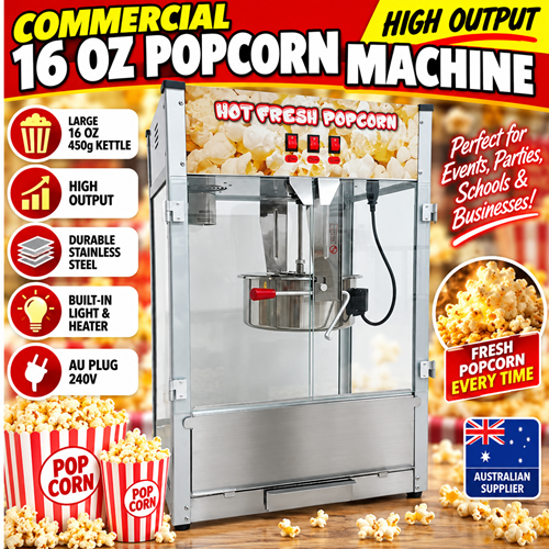Commercial 16oz 450grams Popcorn Machine LARGEST Electric Pop Corn Maker Model Events
