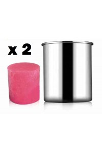 Ice Block Mold for Ice Shavers 2x canisters and 2x lids